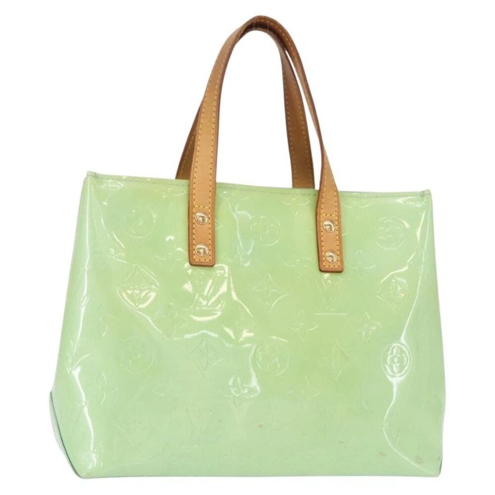 LOUIS VUITTON Monogram Vernis Reade PM Hand Bag Peppermint M91307 LV Auth 156518